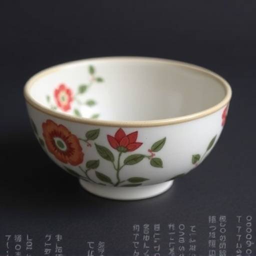 Handmade ceramic bowl with intricate floral patterns