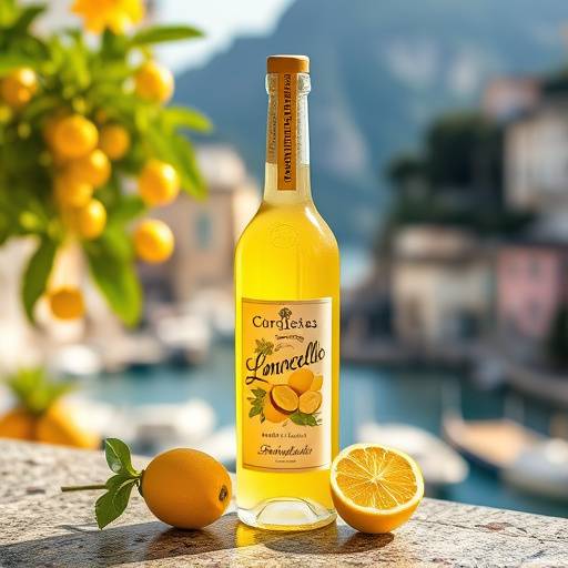 Limoncello bottle from Amalfi Coast