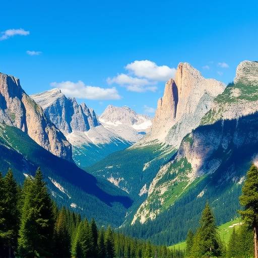 Majestic view of the Dolomites mountains in Trentino-Alto Adige