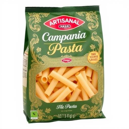 Package of artisanal pasta from Campania